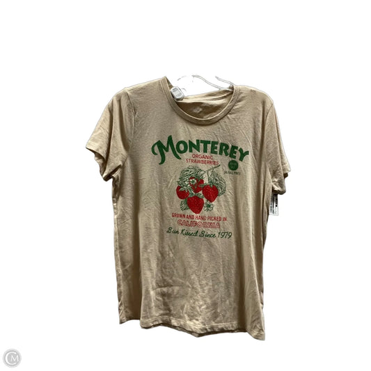 Top Short Sleeve By J. Crew In Tan, Size: L