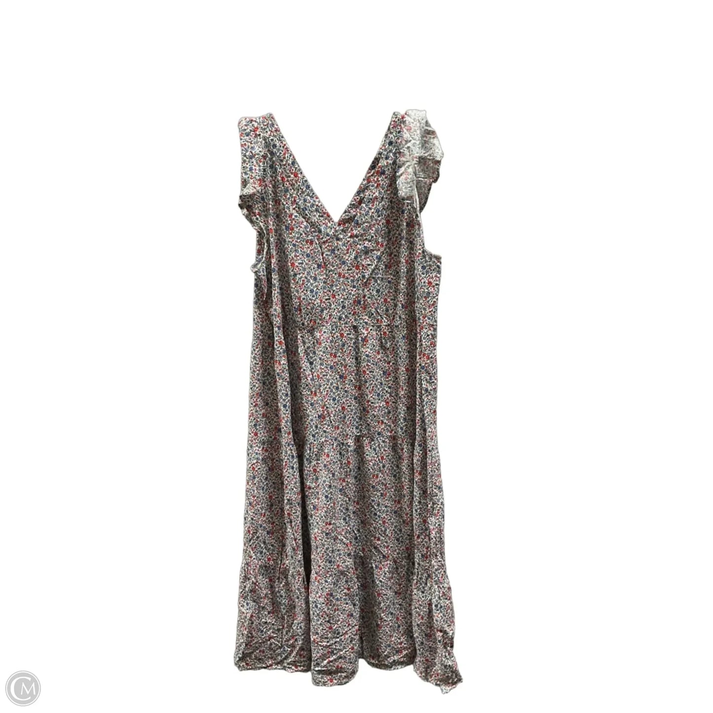 Dress Casual Midi By Loft In Floral Print, Size: M