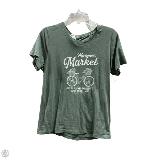 Top Short Sleeve By J. Crew In Green, Size: L