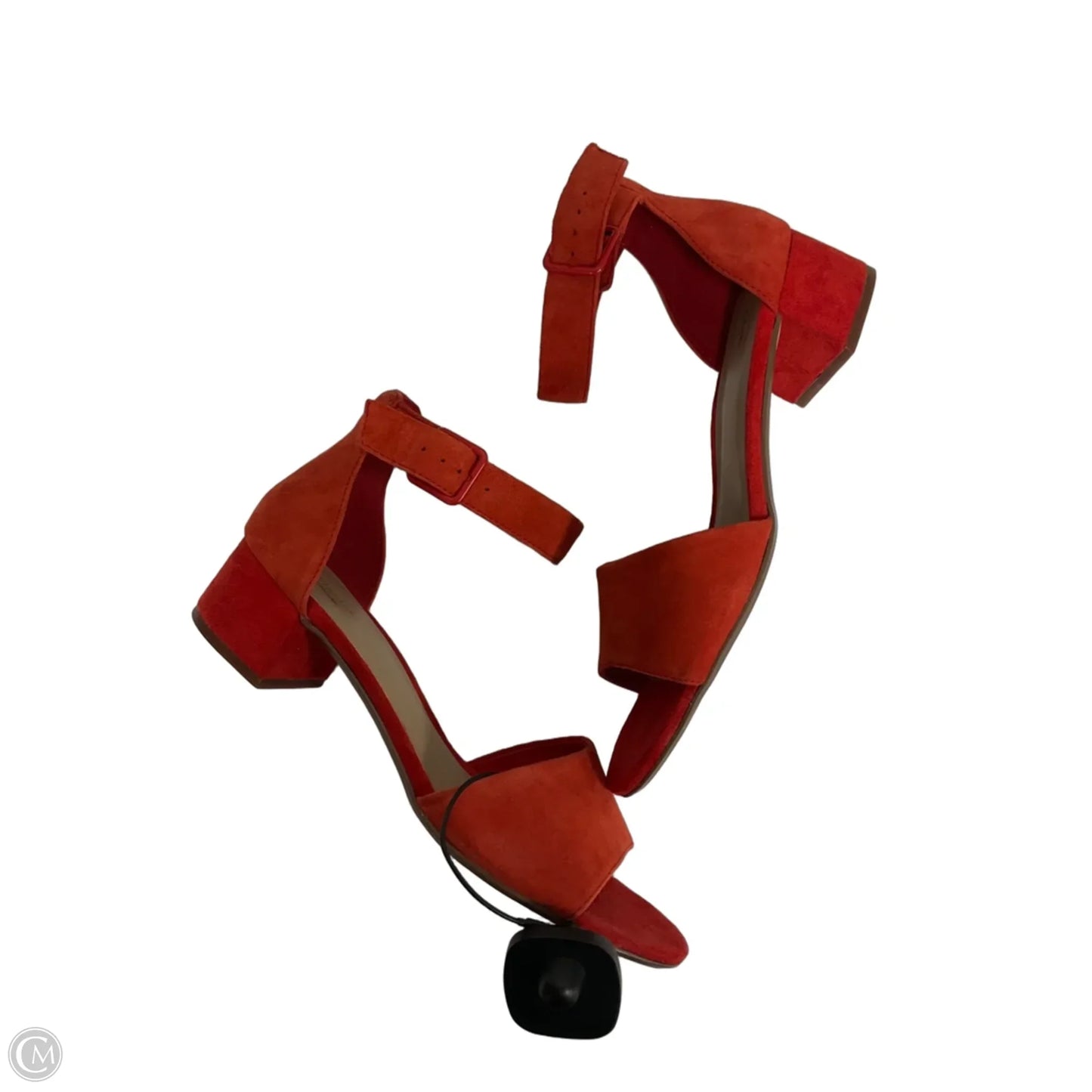 Sandals Heels Block By Clarks In Red, Size: 9