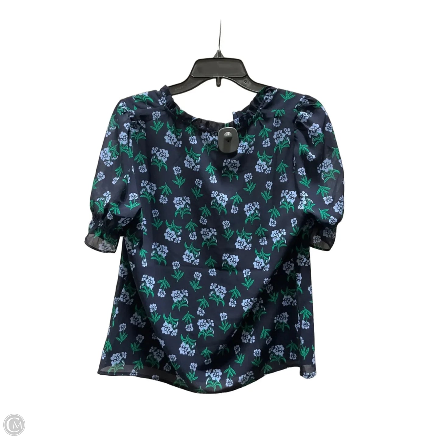 Top Short Sleeve By J. Crew In Blue & Green, Size: M