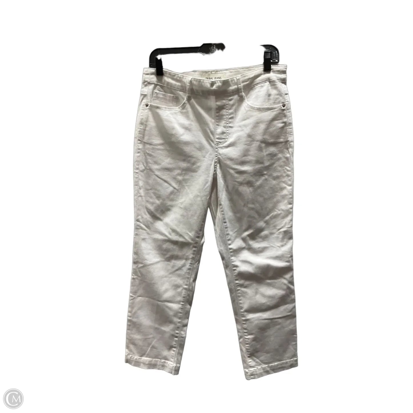Jeans Straight By Tribal In White, Size: 8