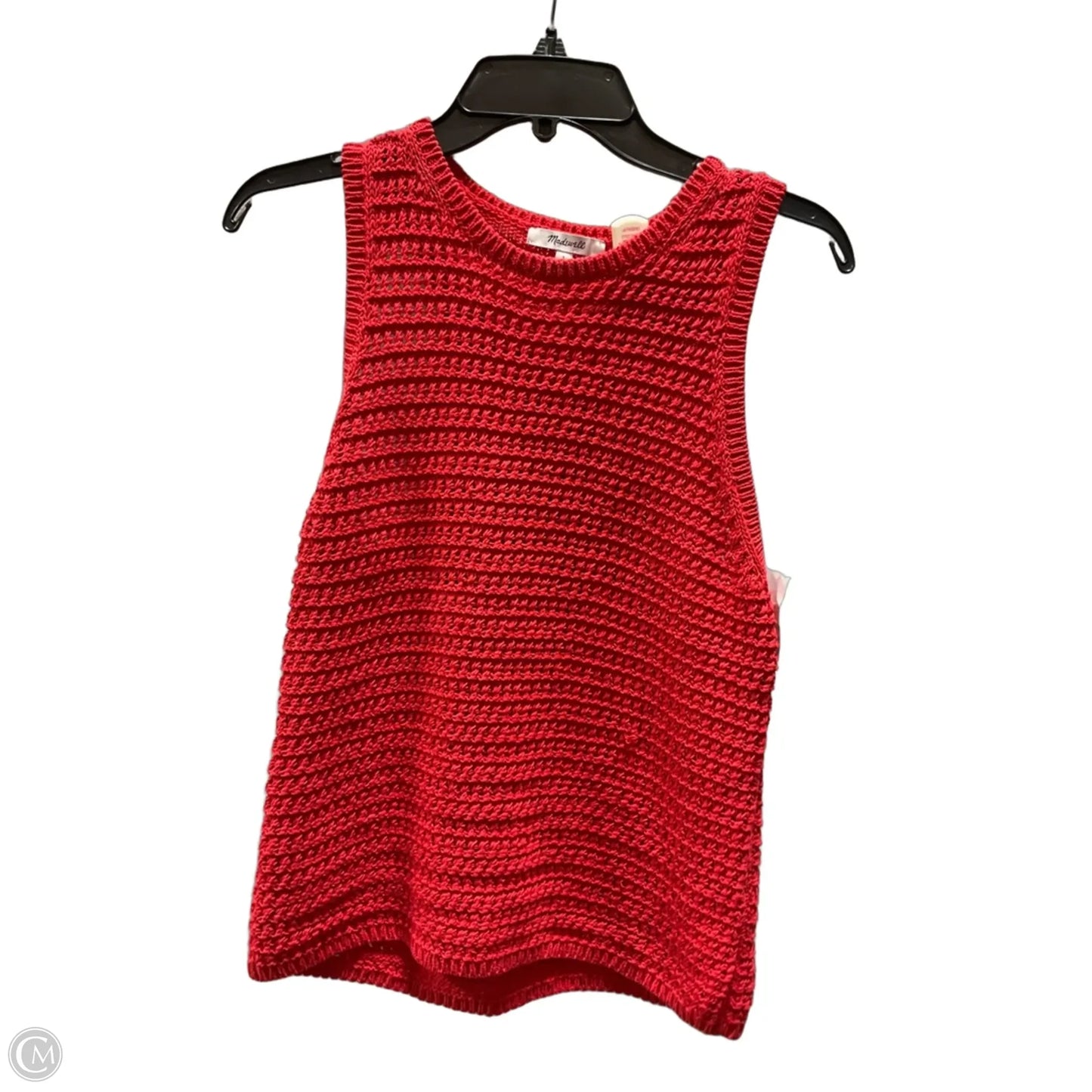 Top Sleeveless By Madewell In Red, Size: L