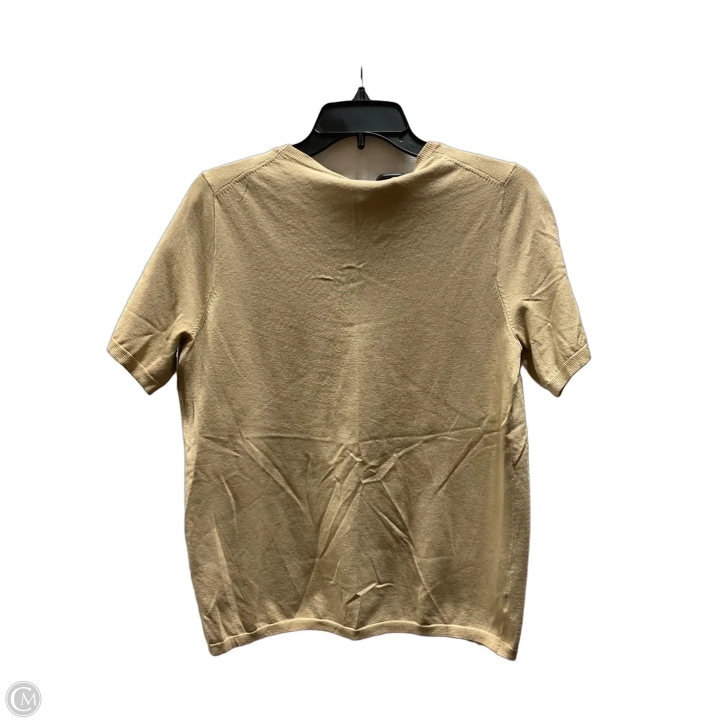 Top Short Sleeve By Ann Taylor In Tan, Size: L