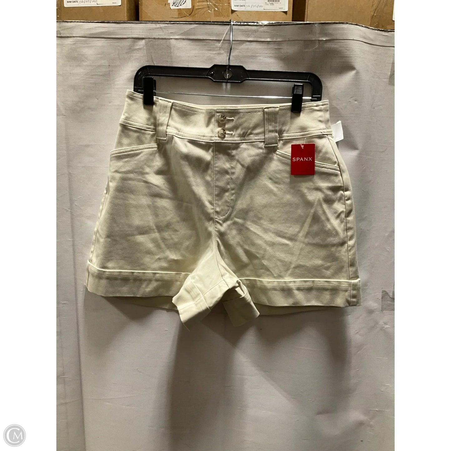 Shorts By Spanx In Cream, Size: L