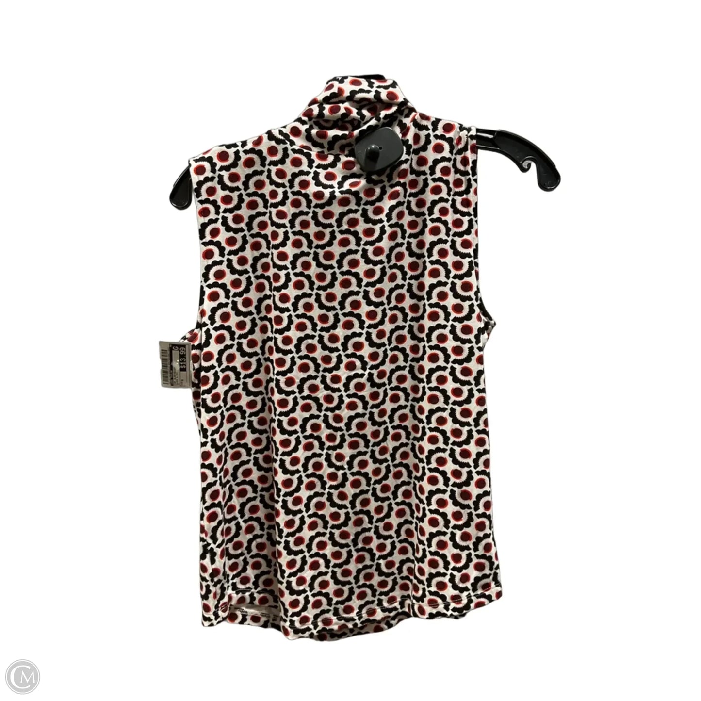 Top Sleeveless By Ann Taylor In Black & Red, Size: M