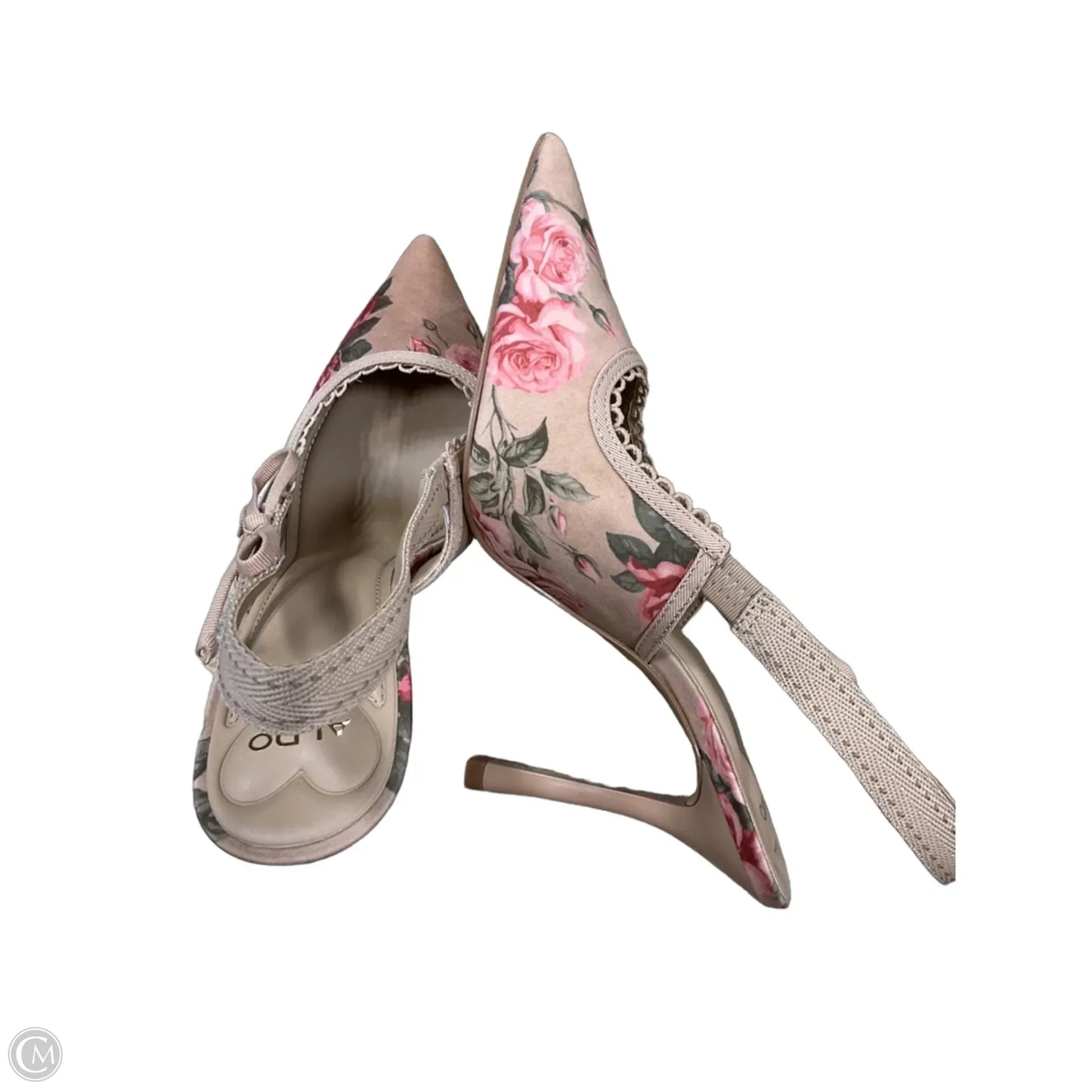 Sandals Heels Stiletto By Aldo In Red & Tan, Size: 6