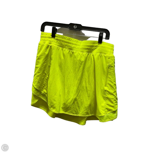 Athletic Skort By Lululemon In Yellow, Size: 14