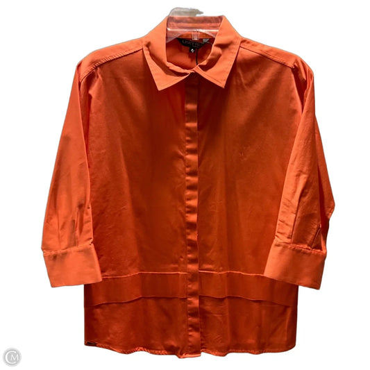 Blouse 3/4 Sleeve By Cma In Orange, Size: M