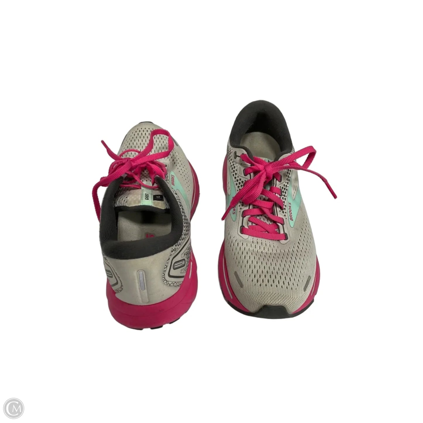 Shoes Athletic By Brooks In Grey & Pink, Size: 8