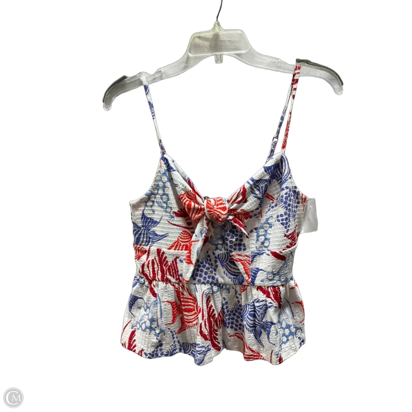 Top Sleeveless By Loft In Blue & Red, Size: M