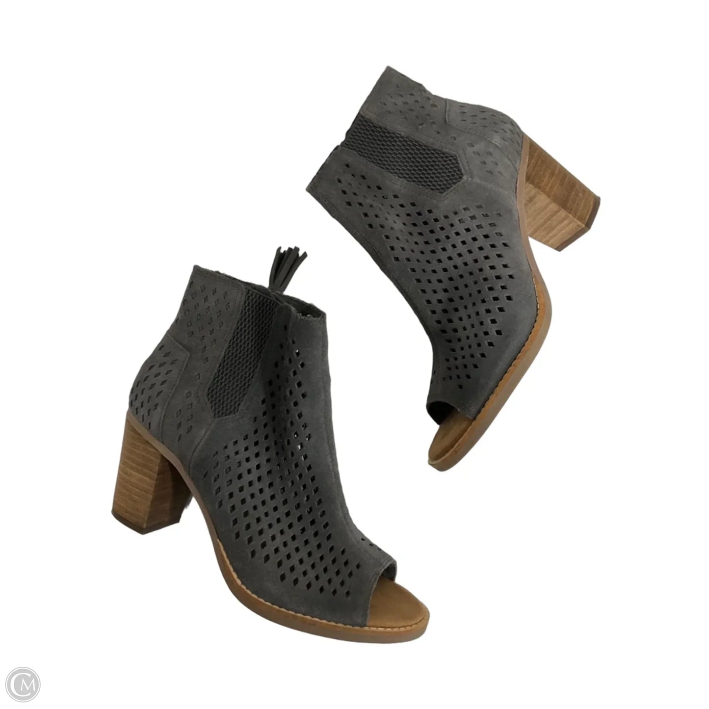 Boots Ankle Heels By Toms In Grey, Size: 7.5
