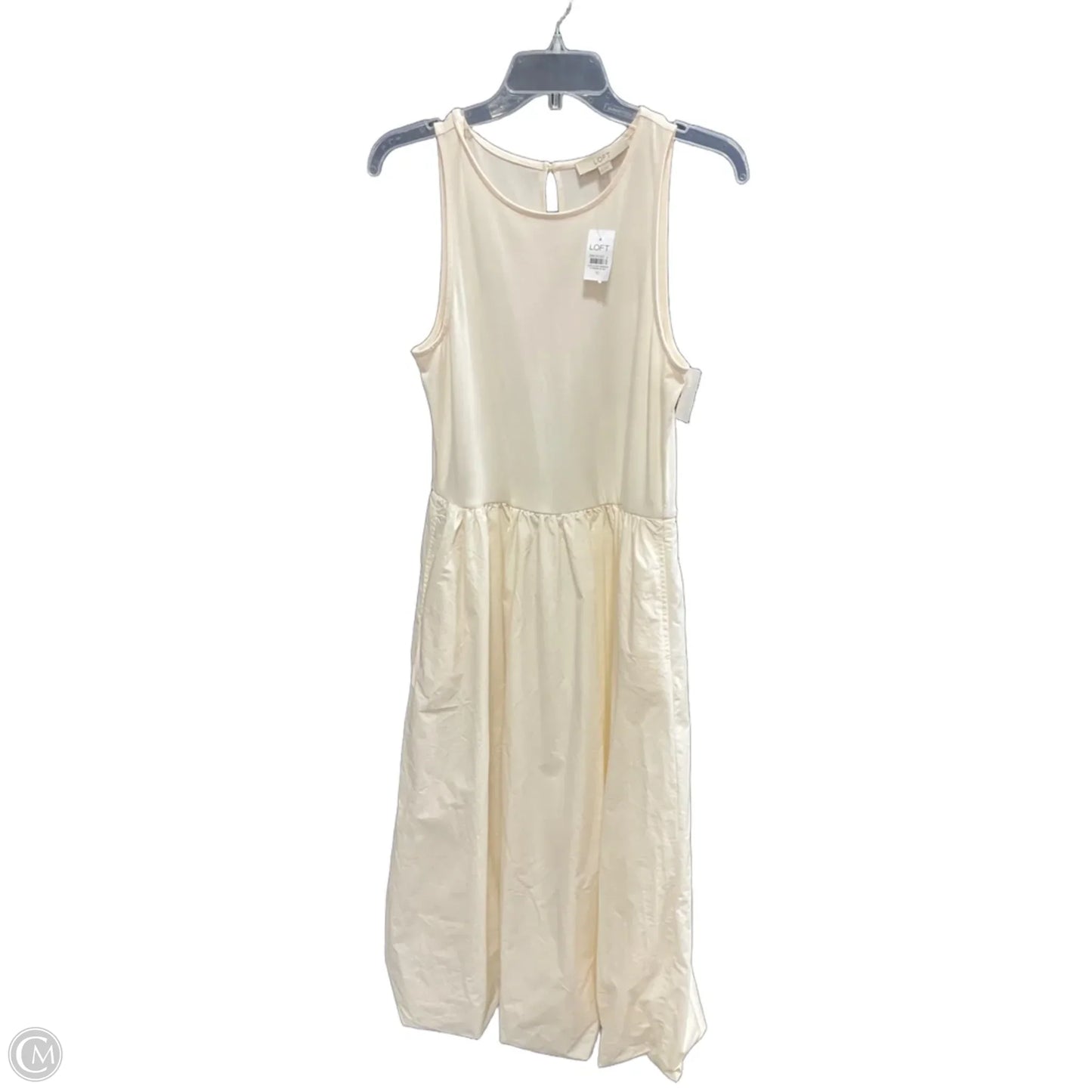 Dress Casual Maxi By Loft In Cream, Size: 10