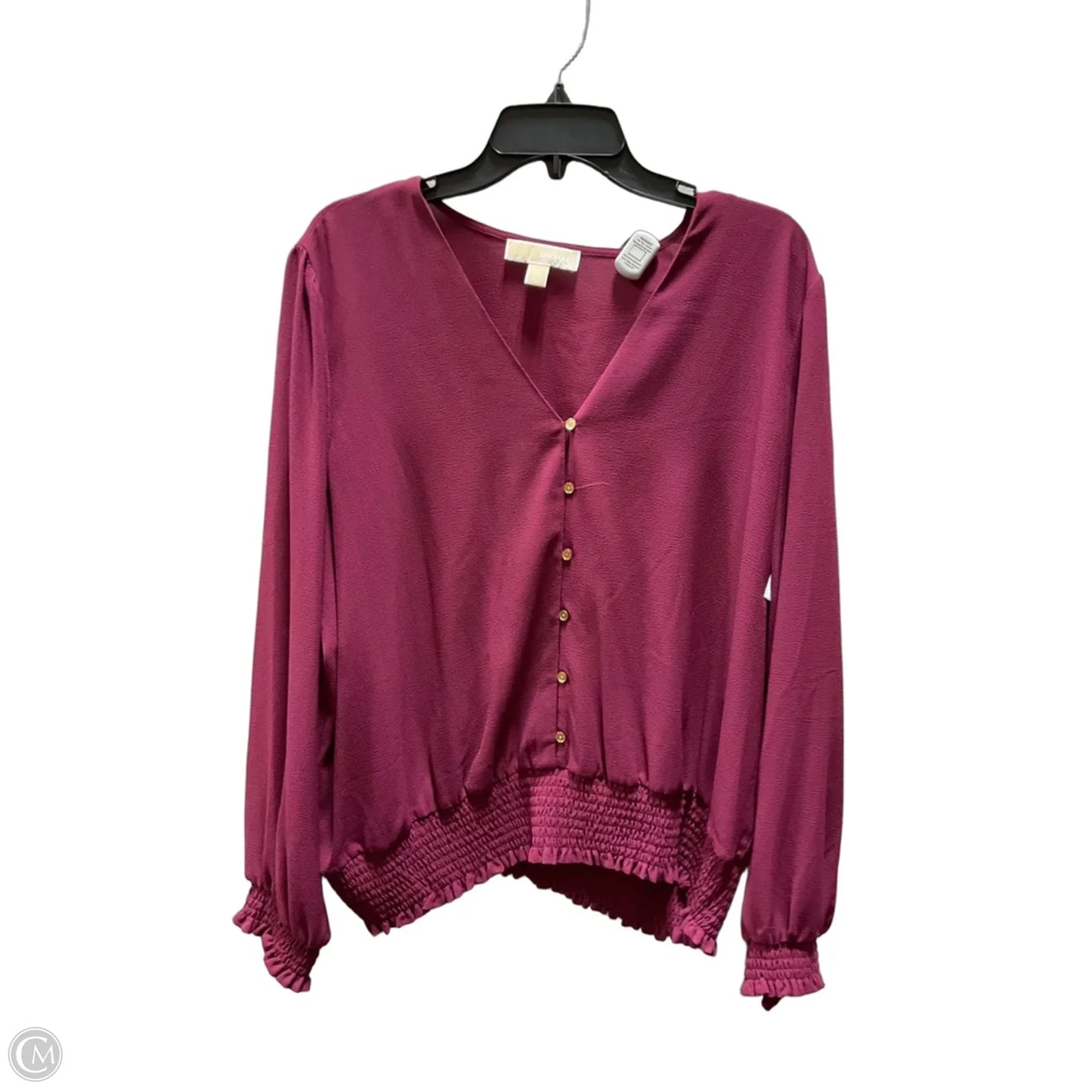 Top Long Sleeve By Michael By Michael Kors In Pink, Size: Xxl