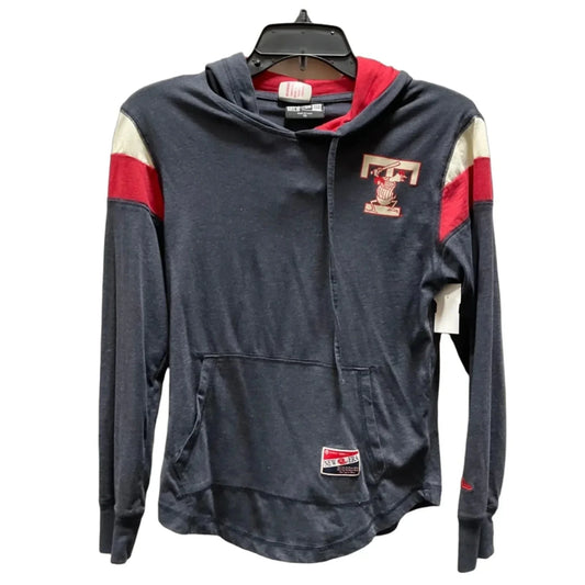Athletic Sweatshirt Hoodie By New Era In Grey & Red, Size: Xs