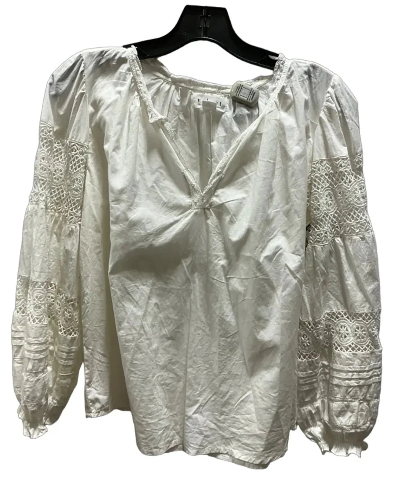Top Long Sleeve By Velvet By Graham & Spencer In Cream, Size: Xs