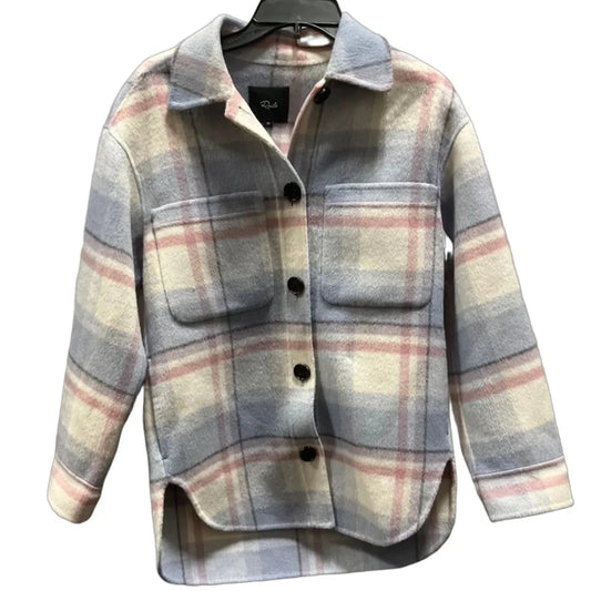 Coat Wool By Rails In Blue & Pink, Size: Xs