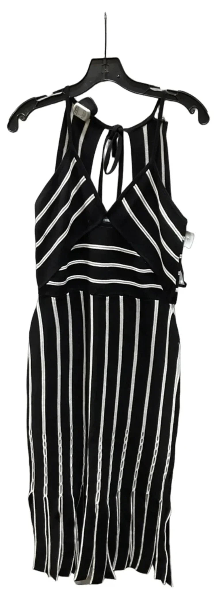 Dress Casual Midi By White House Black Market In Black & Cream, Size: M