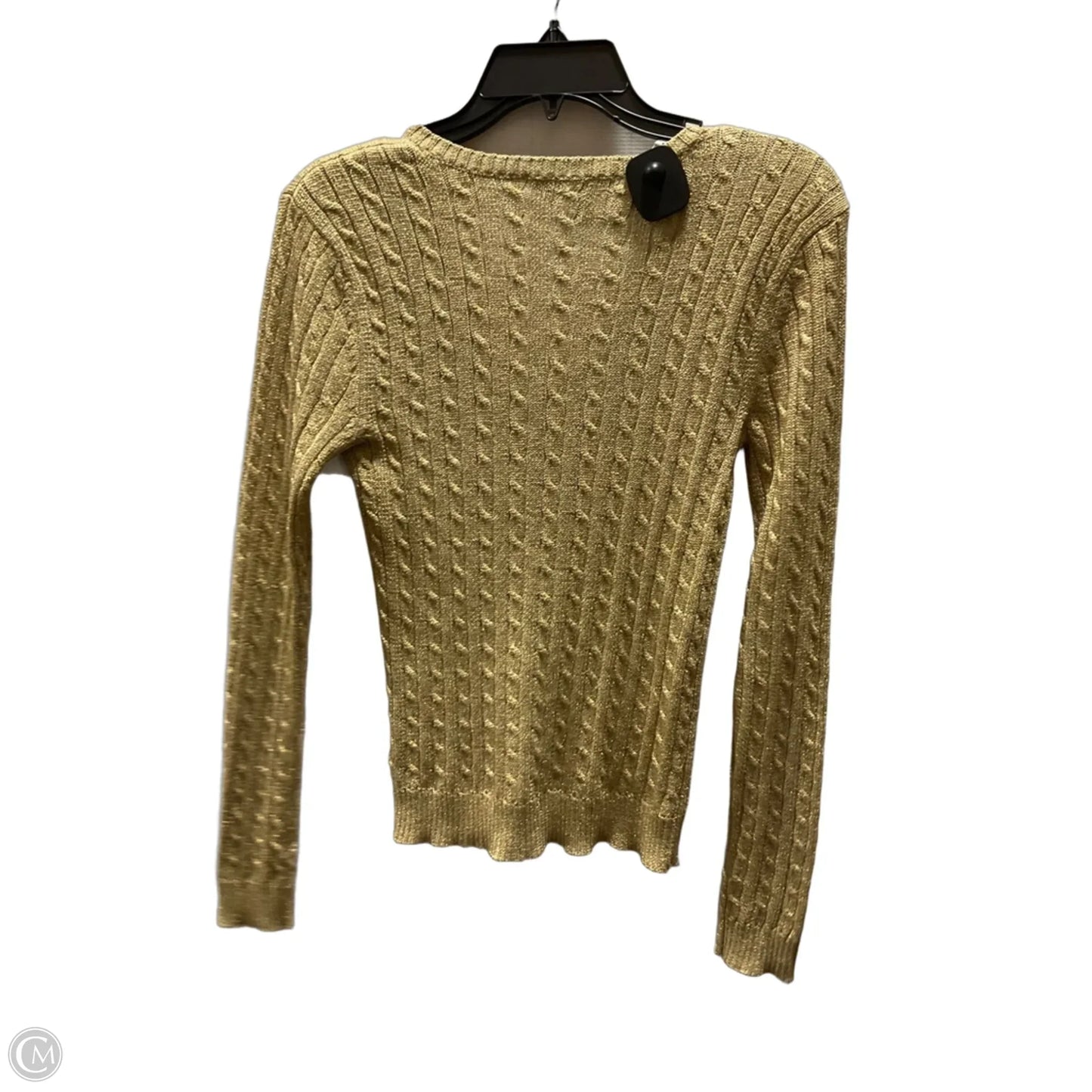 Top Long Sleeve By Ralph Lauren In Gold, Size: M