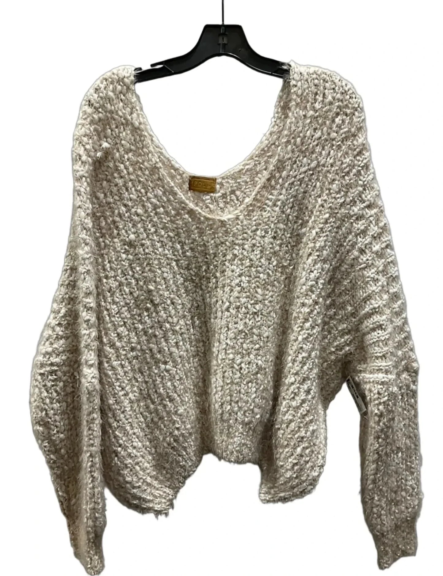 Sweater By Pol In Cream & Tan, Size: M