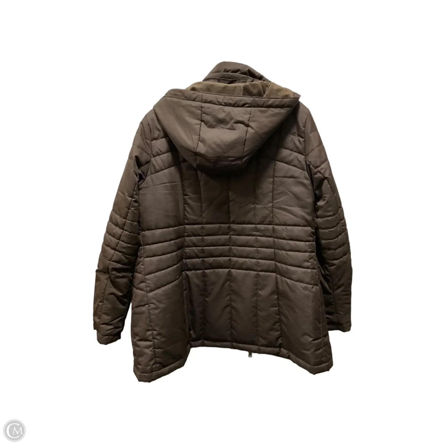 Coat Puffer & Quilted By Lands End In Brown, Size: M