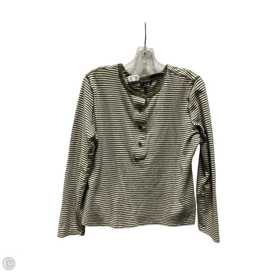 Top Long Sleeve By Banana Republic In Green, Size: M