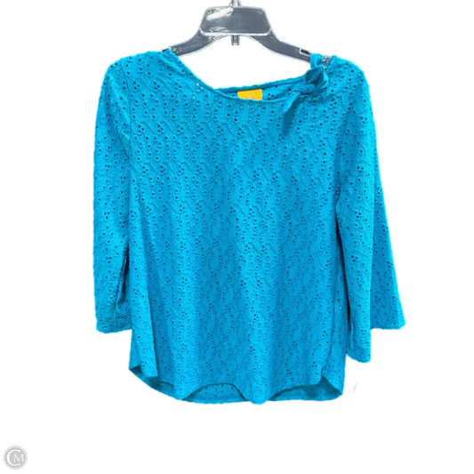 Top 3/4 Sleeve By Ruby Rd In Teal, Size: S