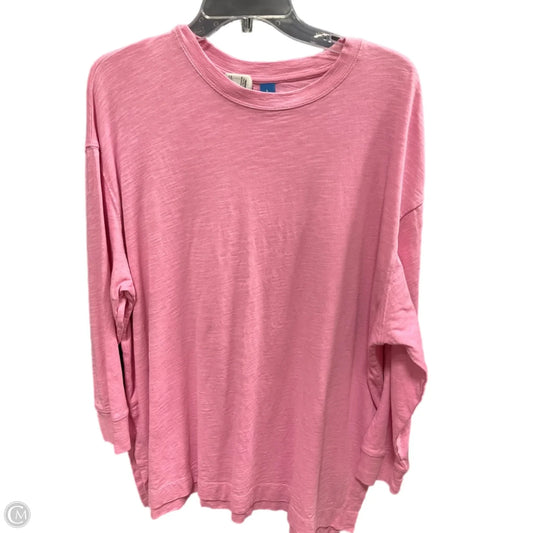 Top Long Sleeve Basic By Old Navy In Pink, Size: L