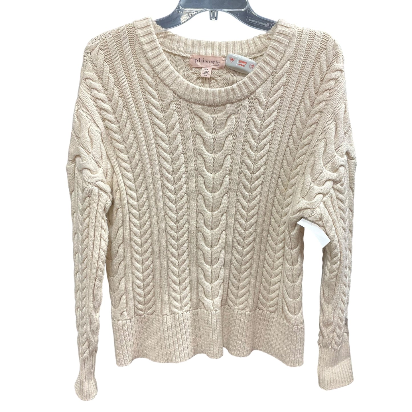 Sweater By Philosophy In Cream, Size: M