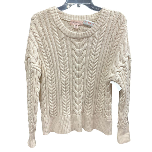 Sweater By Philosophy In Cream, Size: M