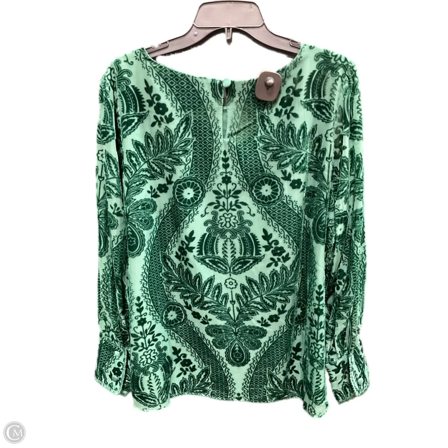 Top Long Sleeve By Soft Surroundings In Green, Size: 1x