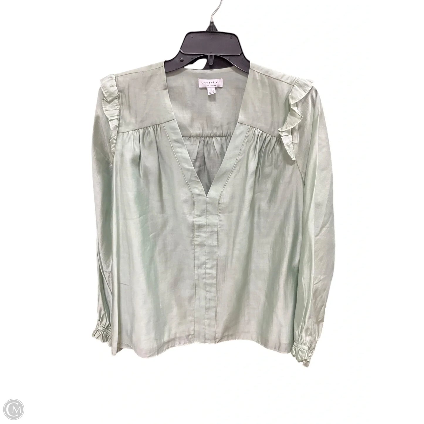 Top Long Sleeve By Current Air In Green, Size: M
