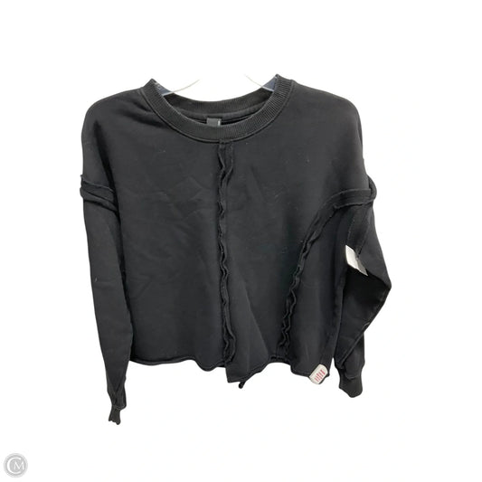 Athletic Sweatshirt Crewneck By Bobi In Black, Size: S