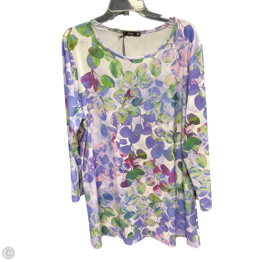 Top Long Sleeve By Lily In Purple, Size: 2x
