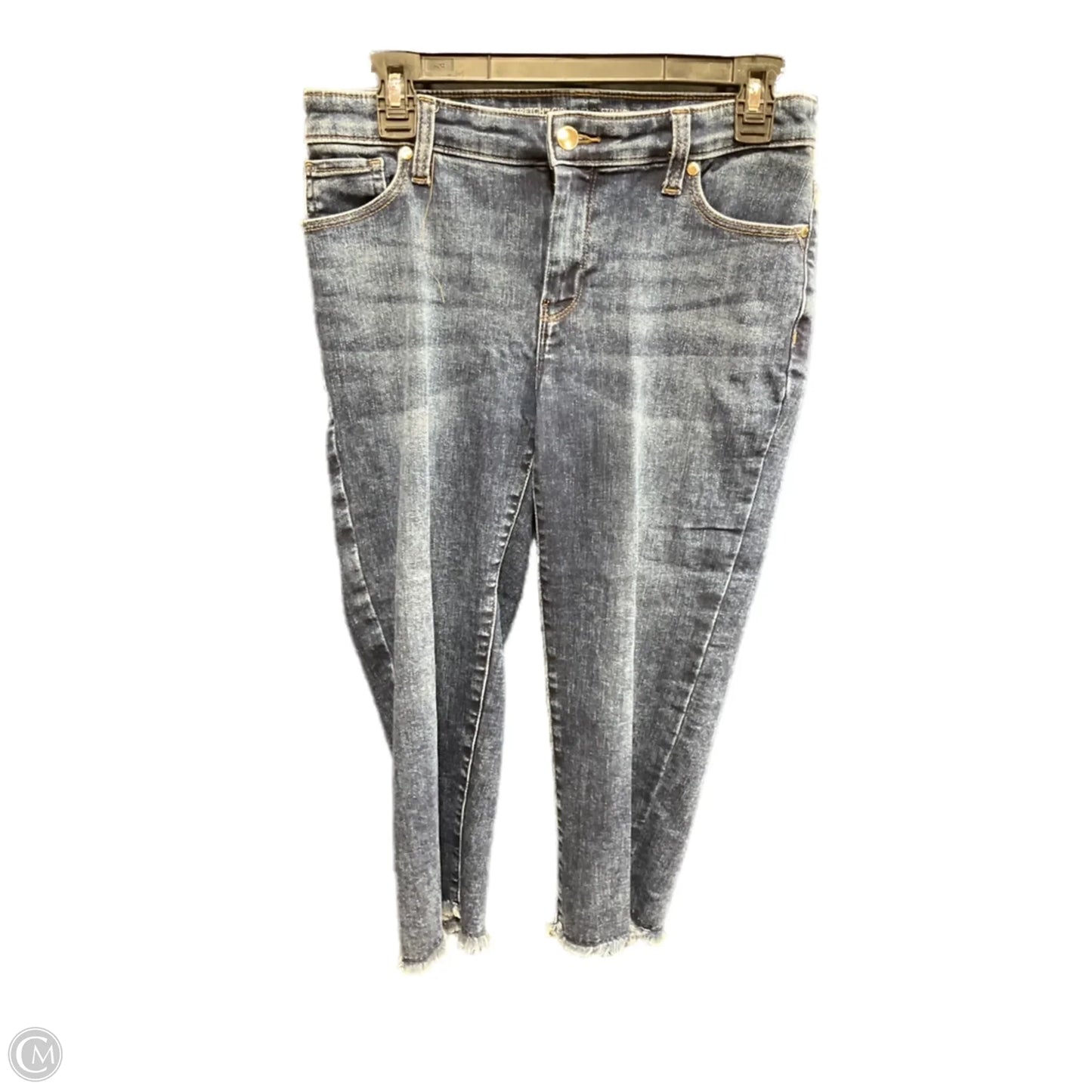 Jeans Cropped By Chicos In Blue Denim, Size: 0