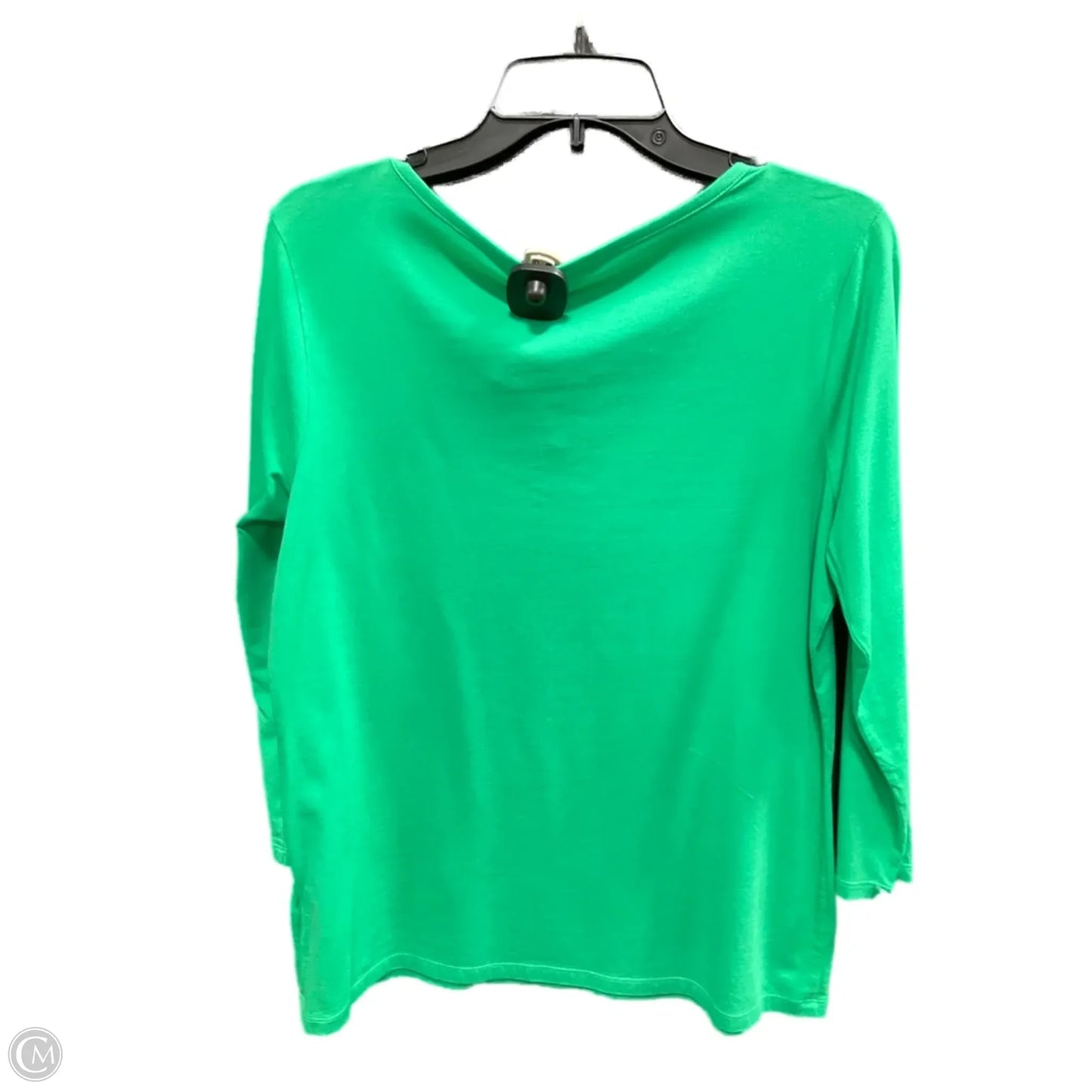 Top 3/4 Sleeve Basic By Lands End In Green, Size: M