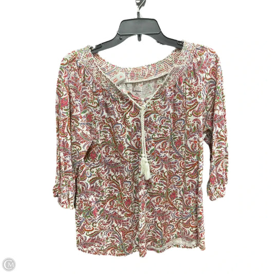 Top 3/4 Sleeve Basic By Ruff Hewn In Multi-colored, Size: M