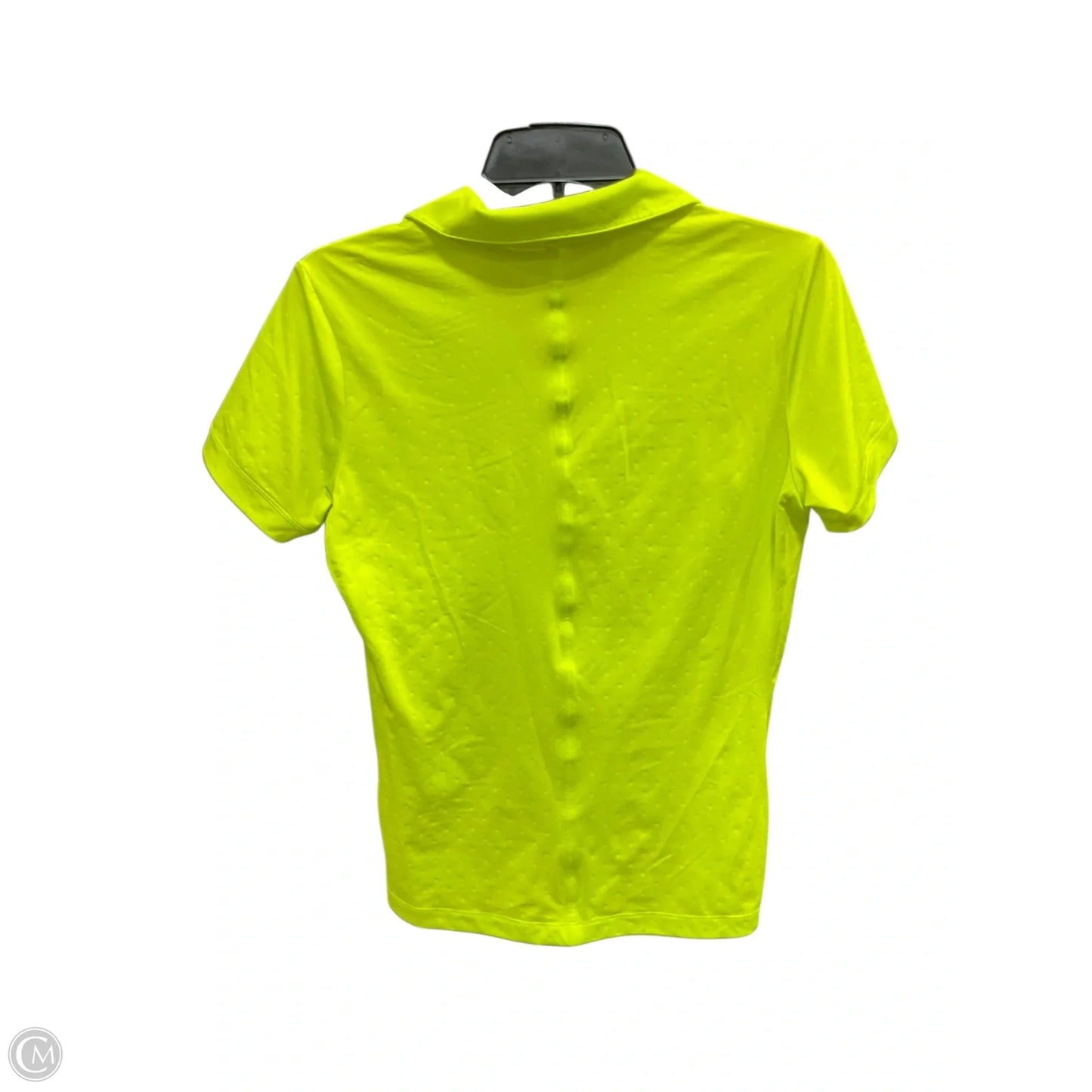 Athletic Top Long Sleeve Collar By Nike In Green, Size: S