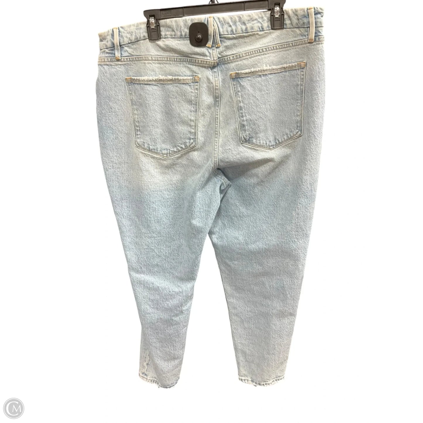 Jeans Straight By Good American In Blue Denim, Size: 16