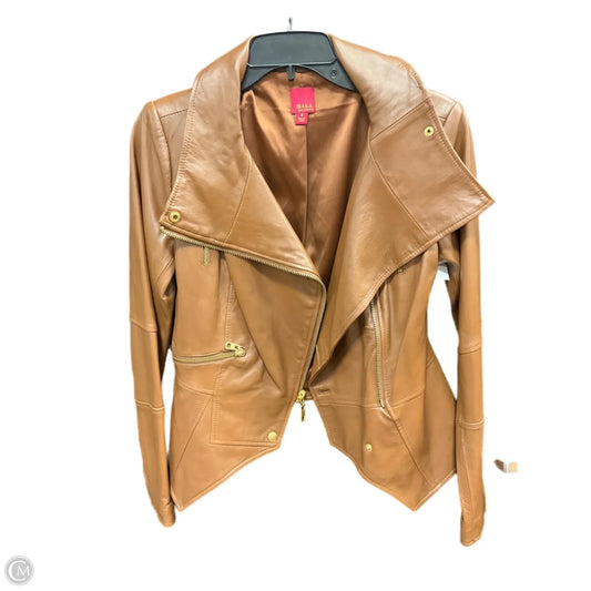 Jacket Leather By Clothes Mentor In Orange, Size: Xs