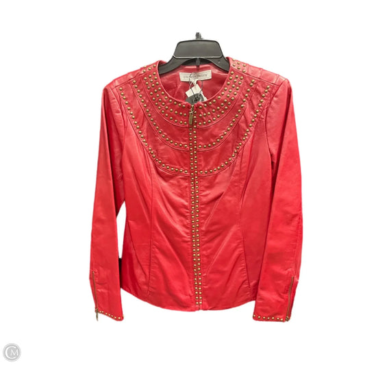 Jacket Leather By Pamela Mccoy In Red, Size: Xs
