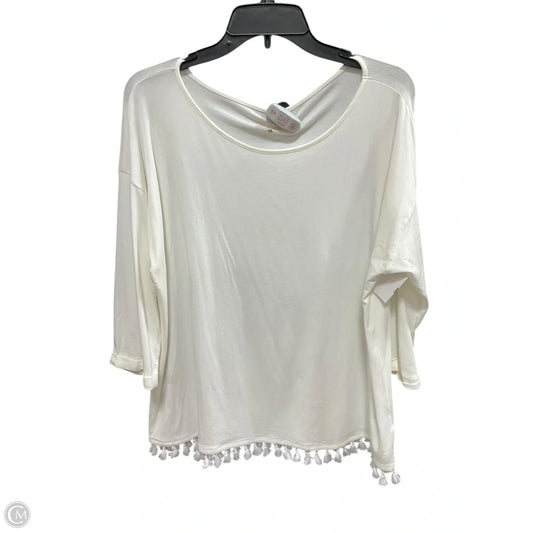 Top Long Sleeve Designer By Lilly Pulitzer In White, Size: Xl