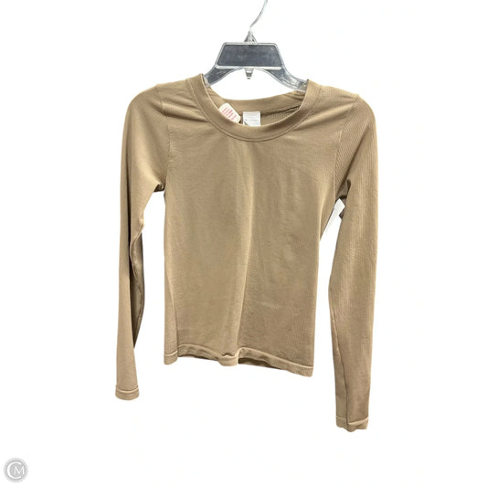 Athletic Top Long Sleeve Crewneck By Athleta In Tan, Size: S