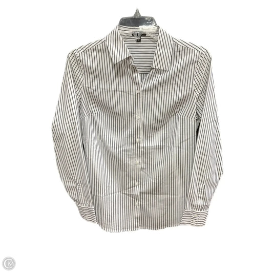 Blouse Long Sleeve By Express In Striped Pattern, Size: S