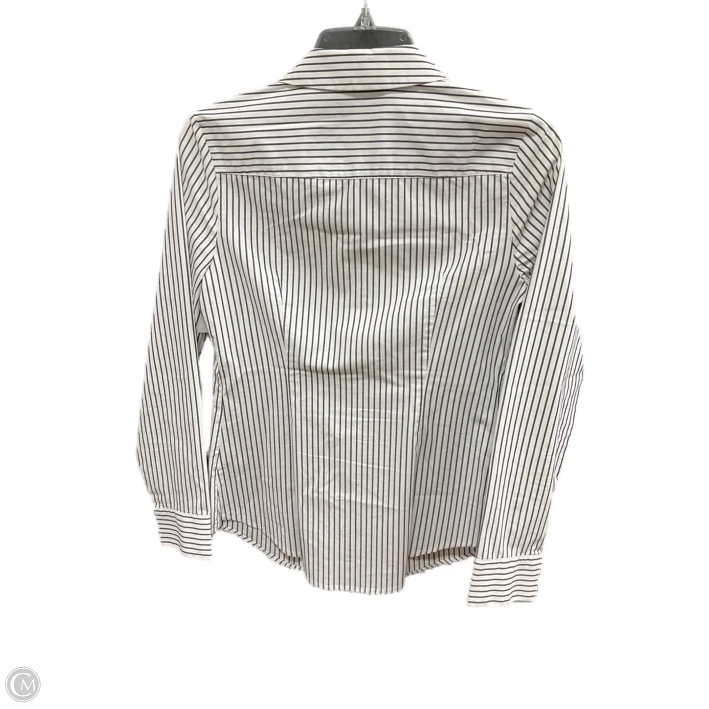 Blouse Long Sleeve By Express In Striped Pattern, Size: S