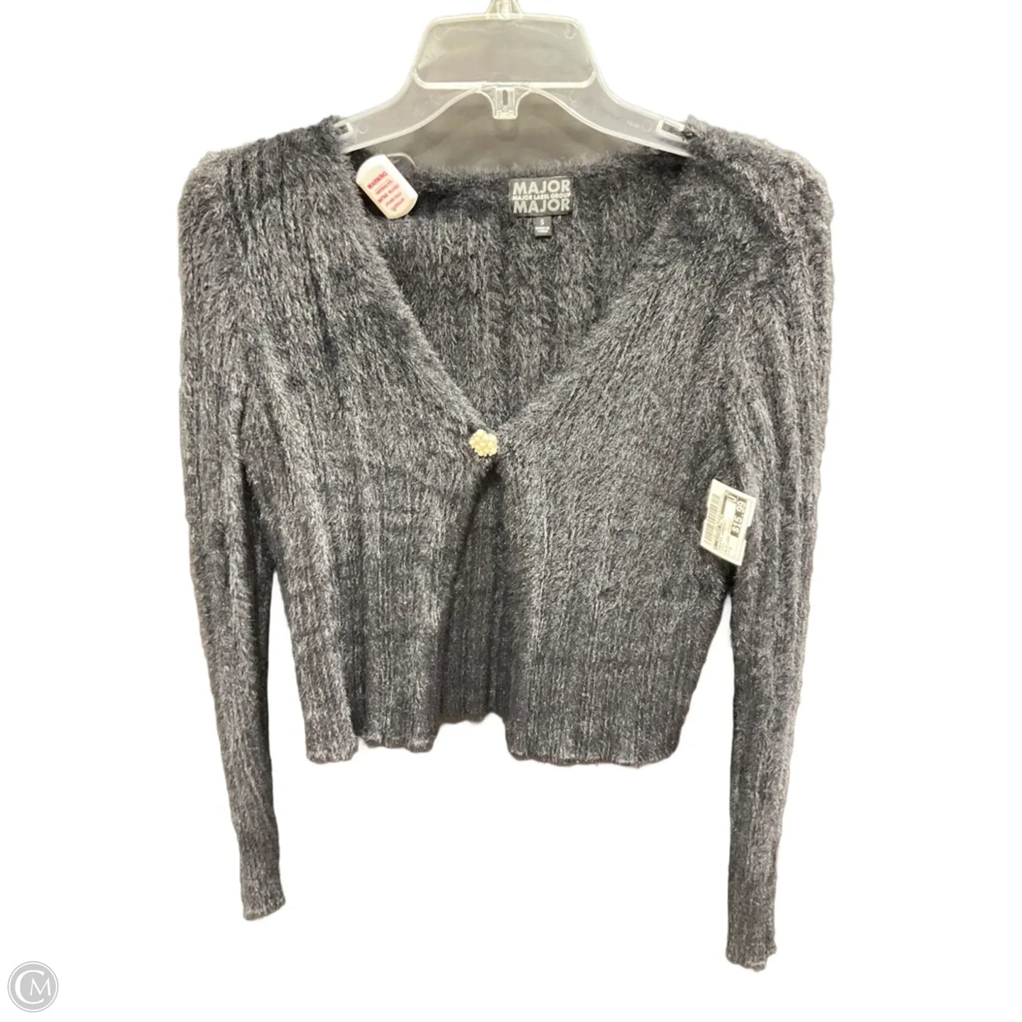 Sweater Cardigan By Clothes Mentor In Black, Size: S
