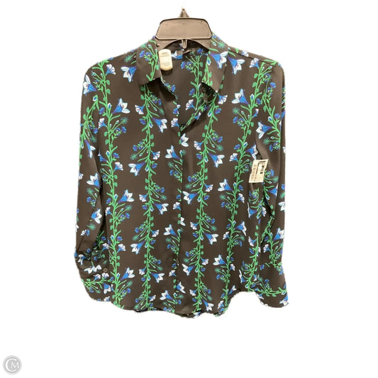 Blouse Long Sleeve By Ann Taylor In Floral Print, Size: Xs