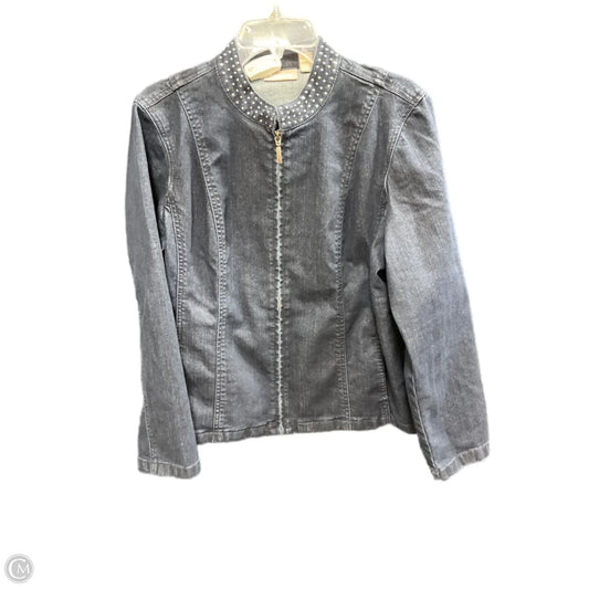 Jacket Denim By Chicos In Blue Denim, Size: L