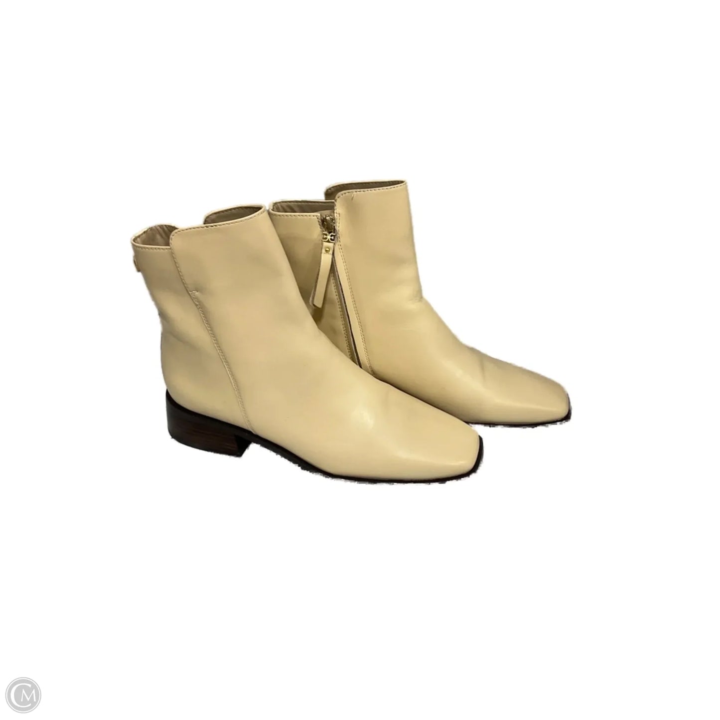 Boots Ankle Heels By Sam Edelman In Cream, Size: 9