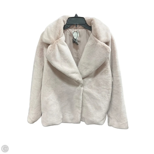 Coat Faux Fur & Sherpa By H&m In Purple, Size: M